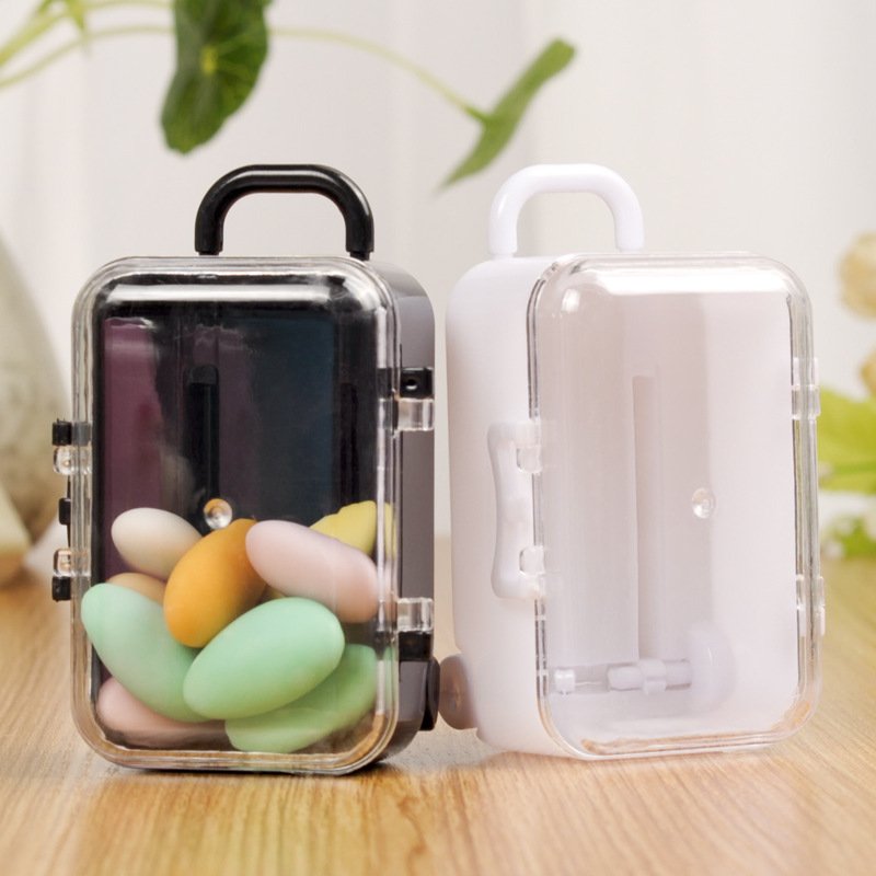 Hot Sell High Quality NEW plastic luggage mini suitcase candy box DIY creative children storage box