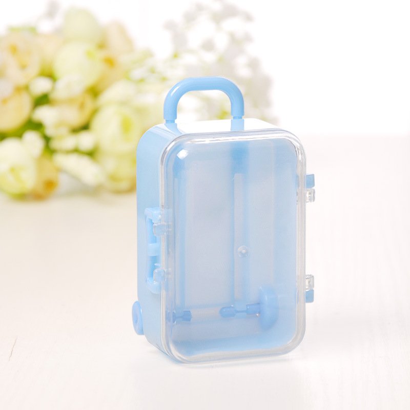 Hot Sell High Quality NEW plastic luggage mini suitcase candy box DIY creative children storage box