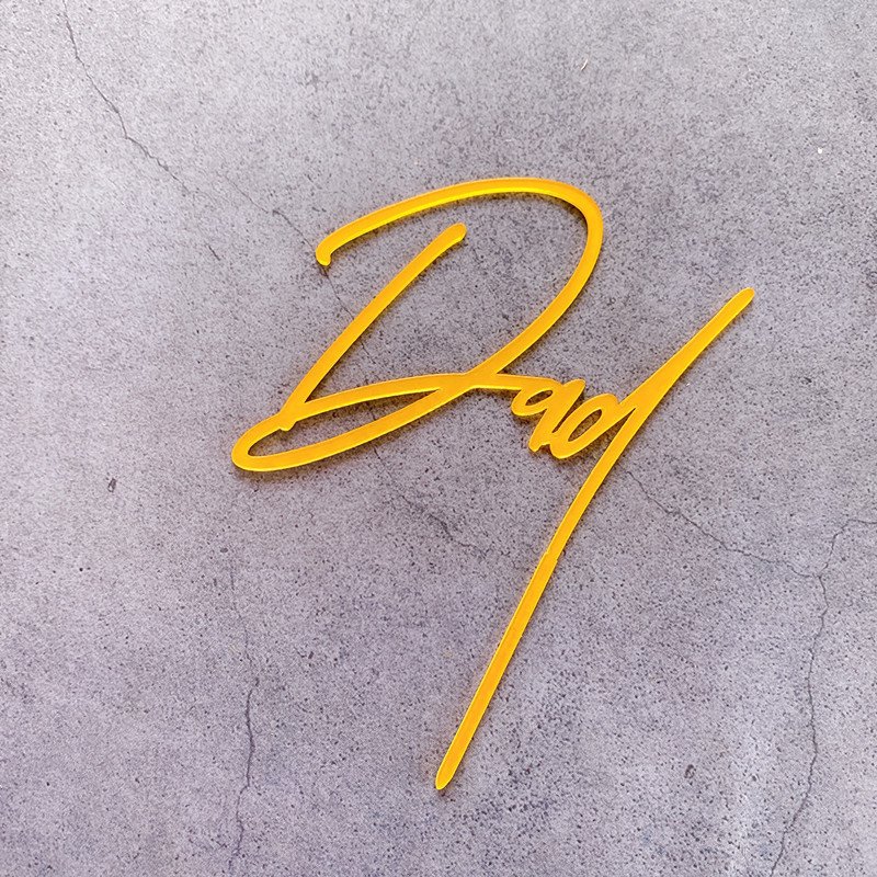 Hot Sale Happy Father's Day Acrylic Letter Cake Topper Festival Birthday Party Decoration Cupcake Decor Supplies