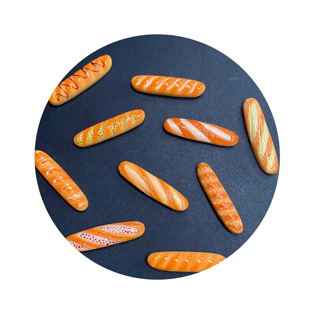 100 Pcs Mixed Resin Bread Cake Miniature Kitchen Food Decoration Accessories Mini Bread Dessert Crafts For Doll House Decor