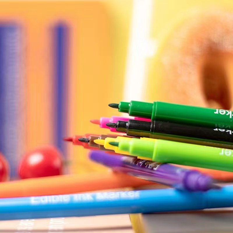 New 10Pcs Edible Food Coloring Marker Pens Food Grade cake drawing decoration birthday cake tools pens