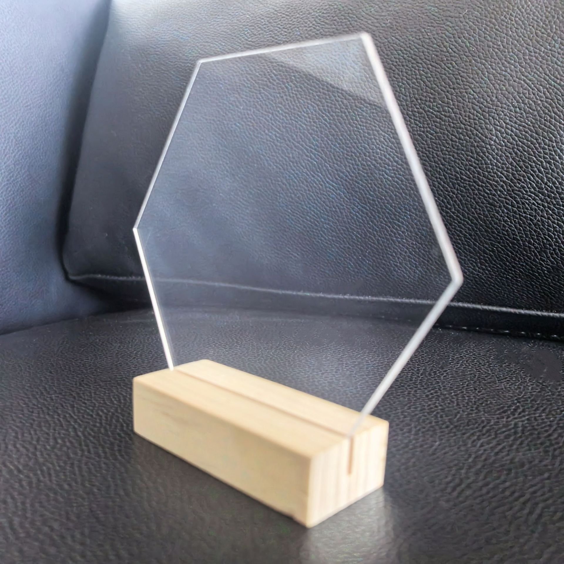 Acrylic transparent wedding table number plate hexagonal rectangular round special-shaped DIY table number plate