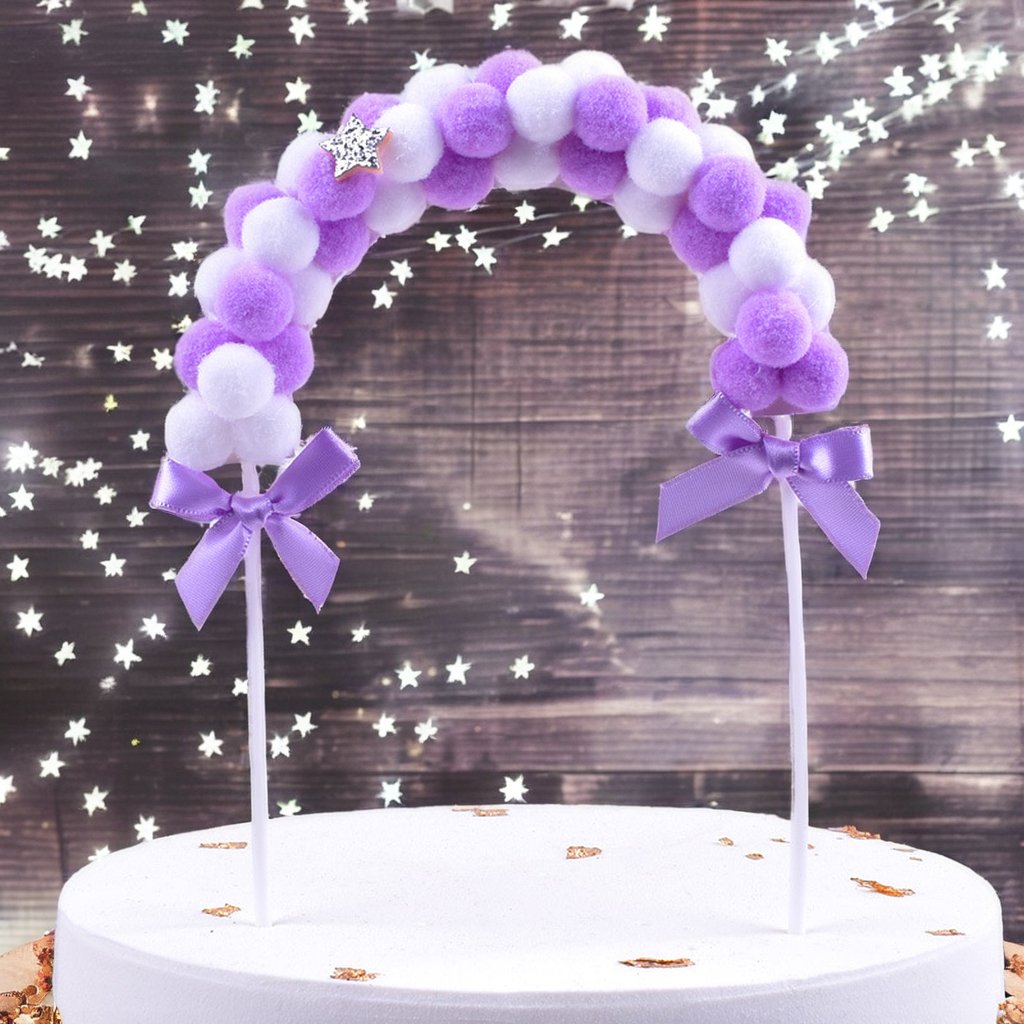 Arch Hairball cake topper brand Birthday Baked cake scene accessories Hairball Rainbow cake decoration supplies