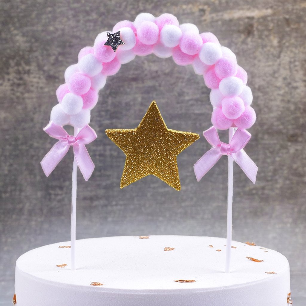 Arch Hairball cake topper brand Birthday Baked cake scene accessories Hairball Rainbow cake decoration supplies