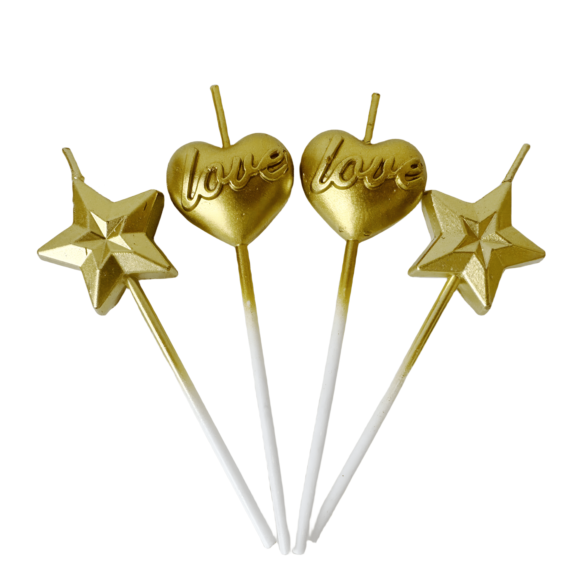 Wholesale Love Heart Paraffin Wax Candle for Birthday Wedding Valentine's Day Party Celebration Cake Topper Decoration