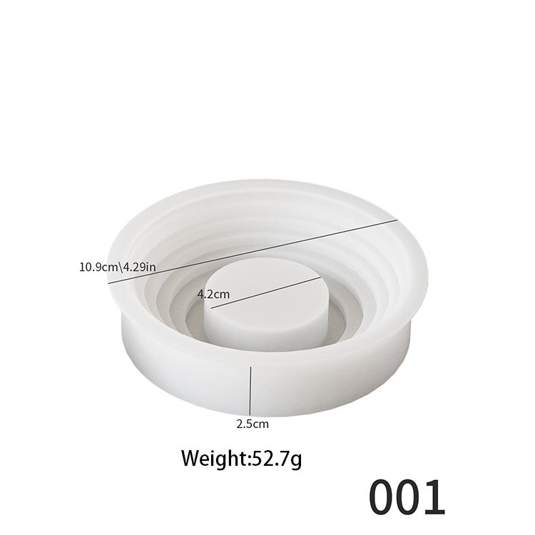 YS Candlestick Silicone Molds Circular Terraced Love Terrace Steps Base Molds Plaster Cement Holder Mould Home Decorations