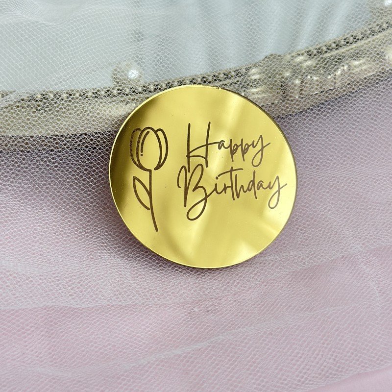 10pcs/bag Happy Birthday Anniversary Mother's Day Acrylic Cake Decoration Cup Cake Topper Cake Decorating Supplies