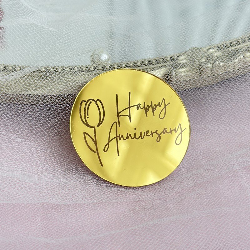 10pcs/bag Happy Birthday Anniversary Mother's Day Acrylic Cake Decoration Cup Cake Topper Cake Decorating Supplies