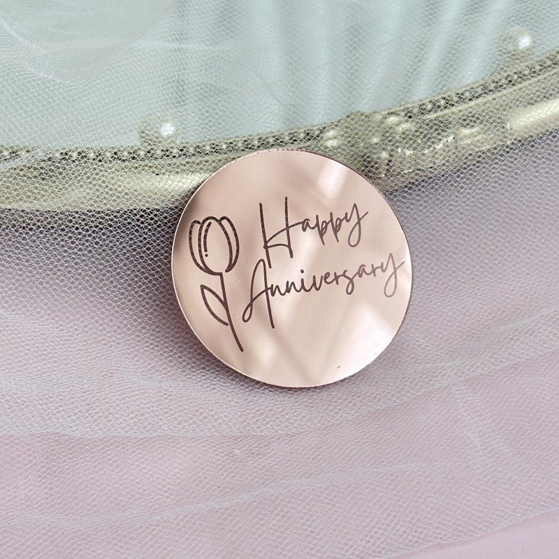 10pcs/bag Happy Birthday Anniversary Mother's Day Acrylic Cake Decoration Cup Cake Topper Cake Decorating Supplies