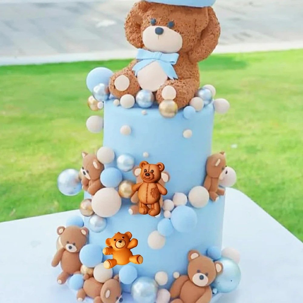 Early Riser Bear Silicone Fondant Mold Cake Decoration Baking Supplies Chocolate Mold Dessert Tools