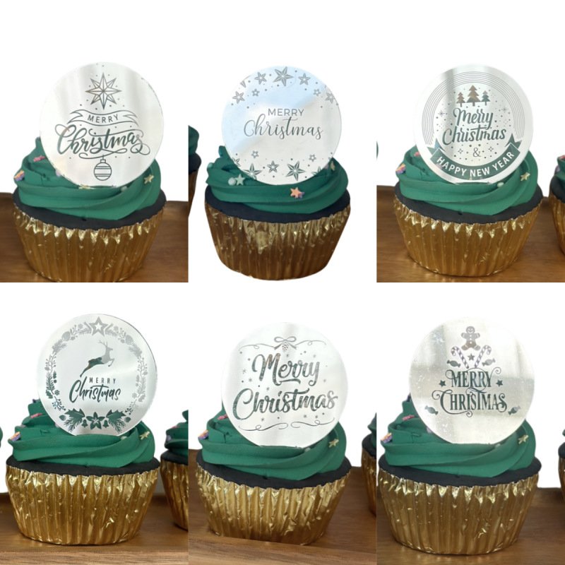 Style acrylic cake topper Laser Marking christmas cake topper cake decorating supplies