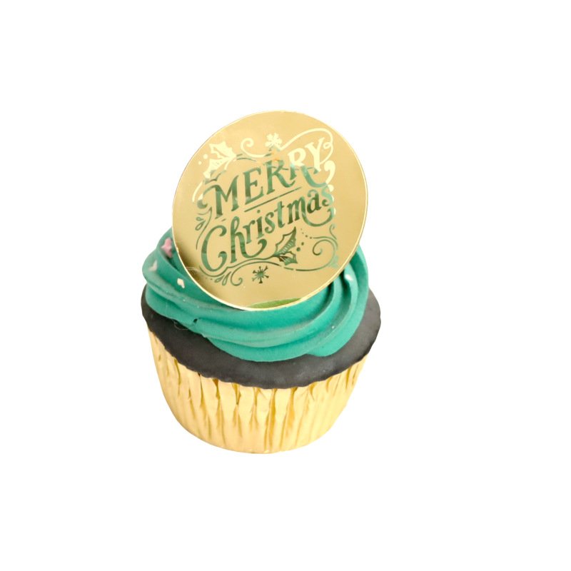 Style acrylic cake topper Laser Marking christmas cake topper cake decorating supplies