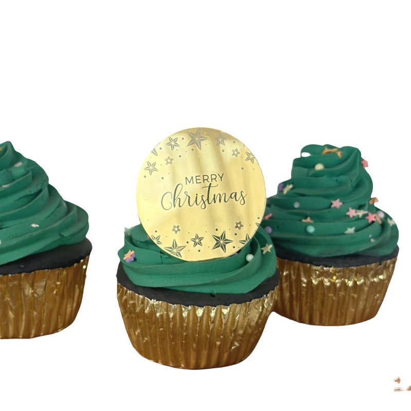 Style acrylic cake topper Laser Marking christmas cake topper cake decorating supplies