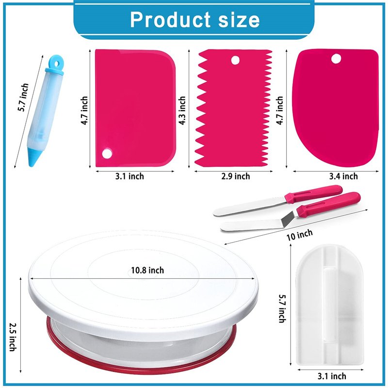 308pcs cake decorating supplies Cake Decorating Tools Kit Baking Pastry Tools Baking Accessories cake turntable set