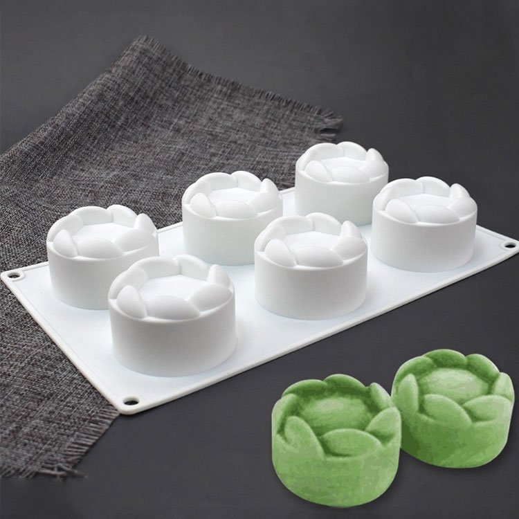 YS High Quality Flower Cylinder Shaped Candle Soap Mold Chocolate Ice DIY Craft Plaster Mould Cake Tools Baking Accessories