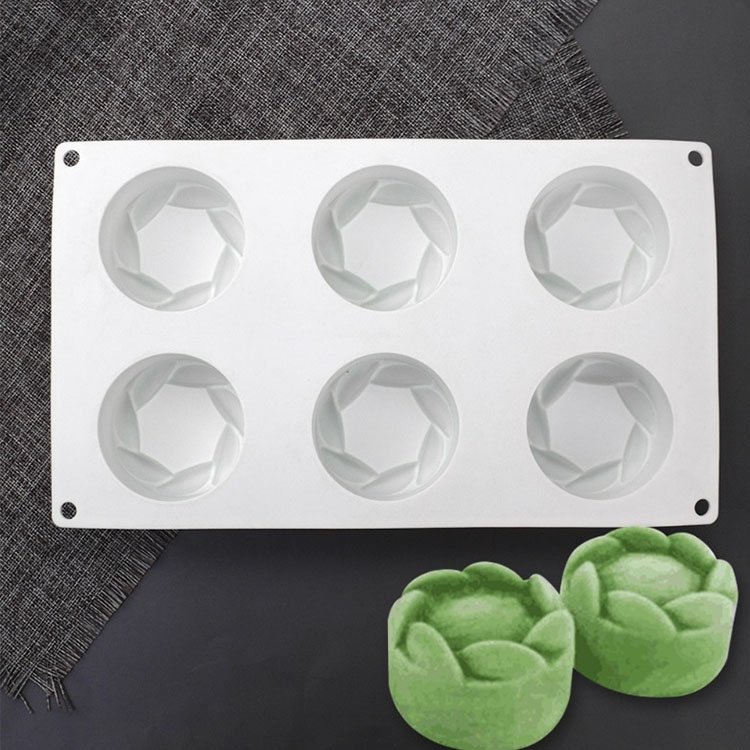 YS High Quality Flower Cylinder Shaped Candle Soap Mold Chocolate Ice DIY Craft Plaster Mould Cake Tools Baking Accessories