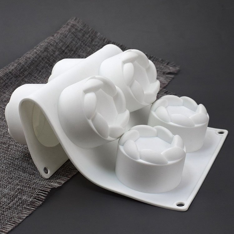 YS High Quality Flower Cylinder Shaped Candle Soap Mold Chocolate Ice DIY Craft Plaster Mould Cake Tools Baking Accessories