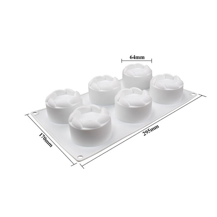 YS High Quality Flower Cylinder Shaped Candle Soap Mold Chocolate Ice DIY Craft Plaster Mould Cake Tools Baking Accessories