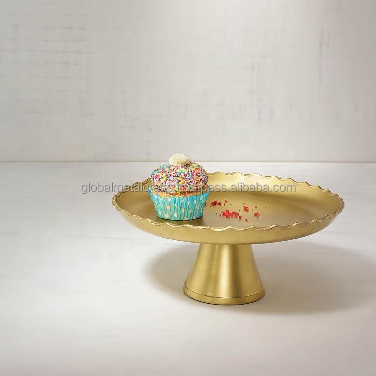 Hot Sale Cake Stand Disposable Metal Dessert Table Wedding Birthday Party Decoration Resin Crystal Plate Versatile Use Baking