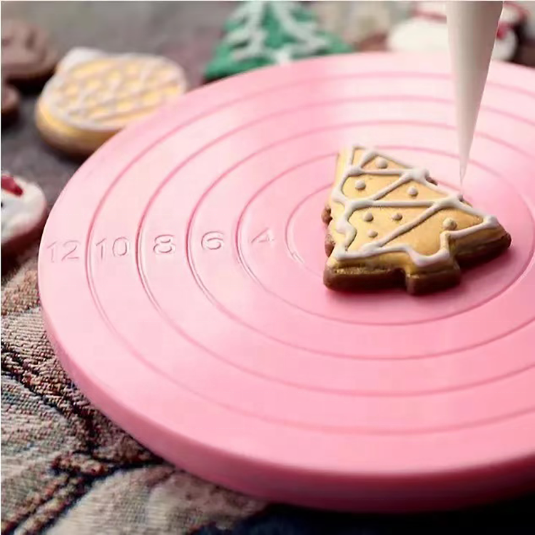 4 Color Mini Cookie Turntable Plastic Cake Decorating Turntable