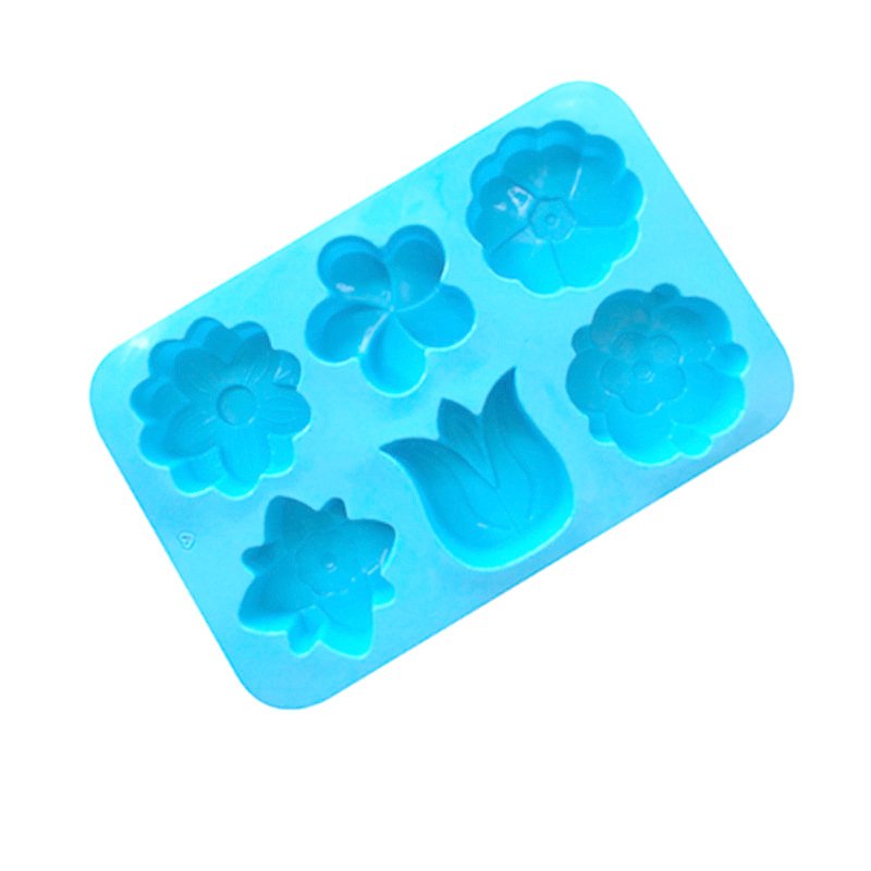 6 Cavities Tulip Flower Cake Decorating Supplies Molds Personalized Soap Making Mould Silicone Cake Mold