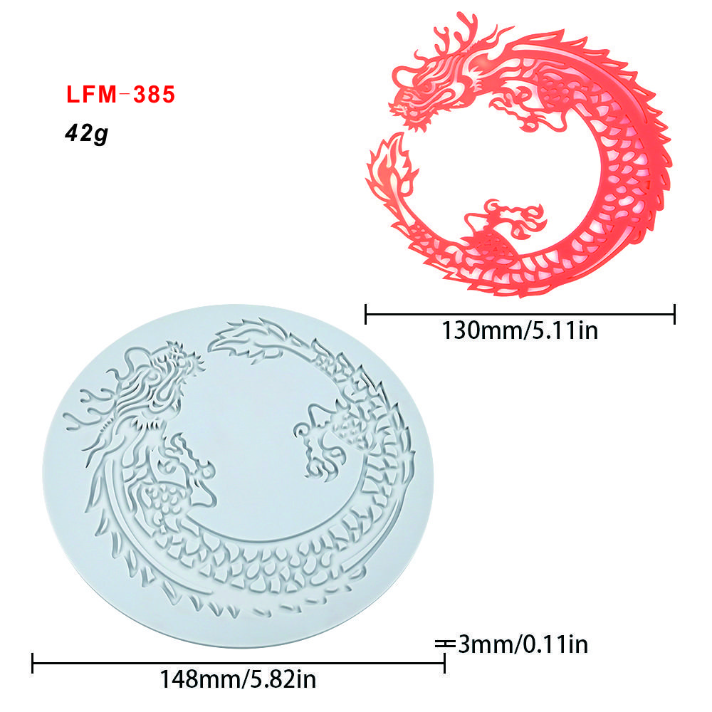 Early Riser Silicone Lace Fondant Mat Chinese Element Cake Decorating Baking Pastry Moulds