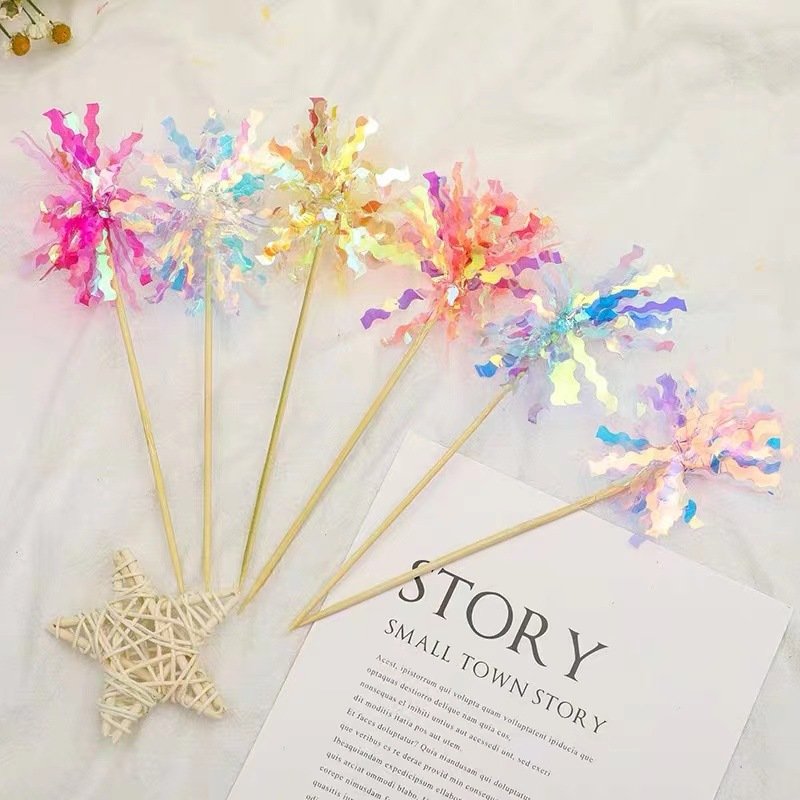 NEWELL Best Price Happy Birthday Cake Toppers Wedding Firework Cupcake Topper For Kids Birthday Party Cake Decorations