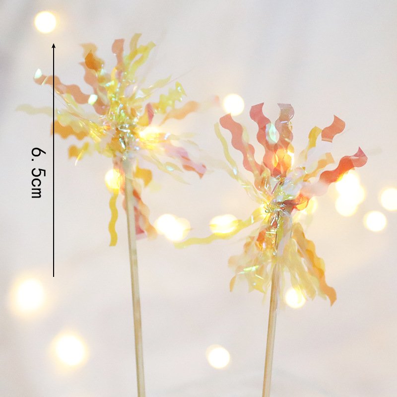 NEWELL Best Price Happy Birthday Cake Toppers Wedding Firework Cupcake Topper For Kids Birthday Party Cake Decorations
