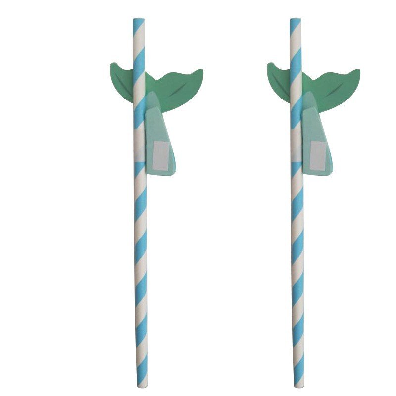 Ychon new arrivals drinking straws flexible mermaid paper straw striped paper straws