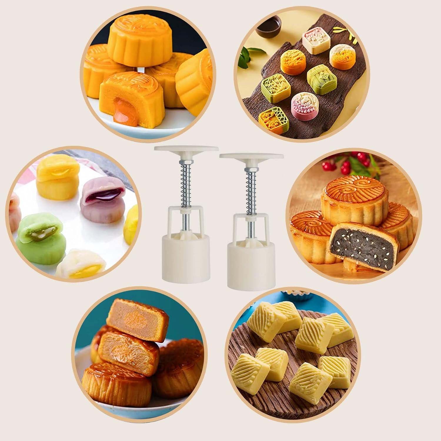 Cake accessories baking decorating supplies round cake mold flower mooncake mould