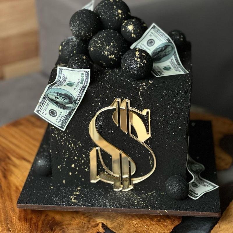 Dollar Acrylic Cake Toppers for Baking and Dessert Table Decor Elegant Cake Decoration Cards