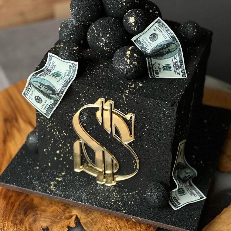 Dollar Acrylic Cake Toppers for Baking and Dessert Table Decor Elegant Cake Decoration Cards