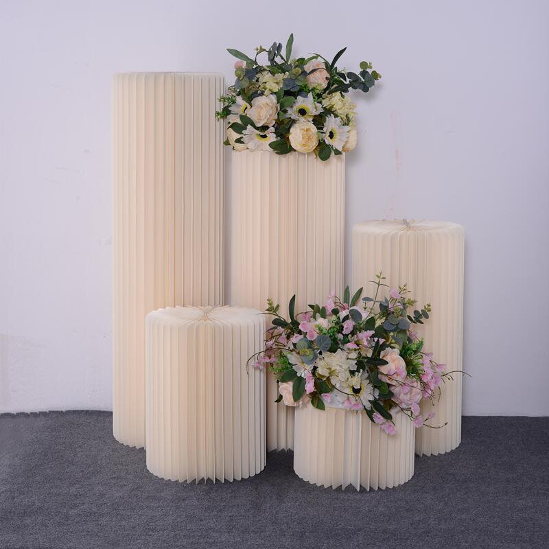 Birthday party supplies for wedding round stand cylinder for party cake table Paper Pedestal White Cake Plinth Cylinder stand