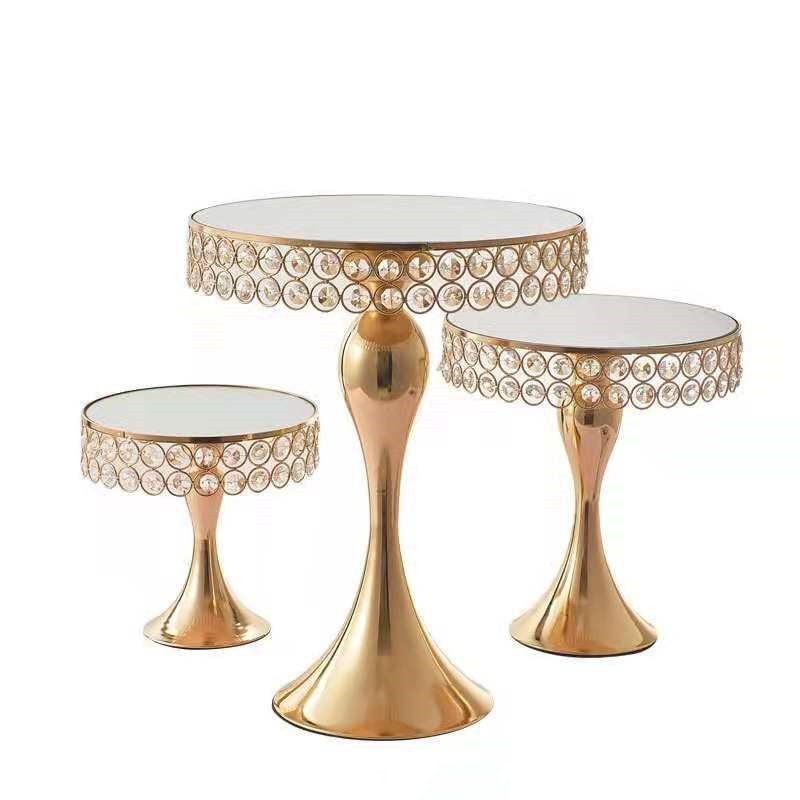 wholesale supply modern European wedding cake holder stand sets dessert party decorative fancy rotating cup cake holder