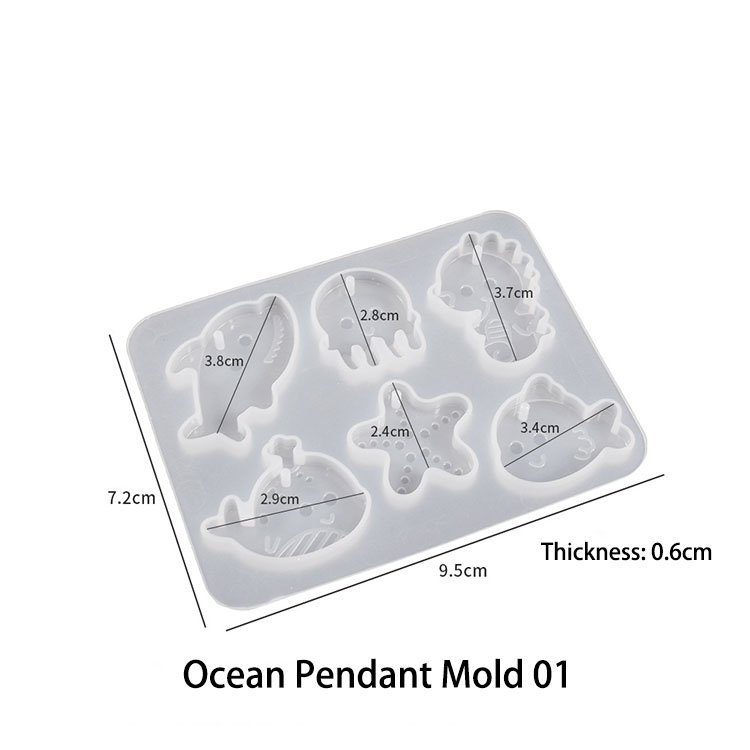 Cute Animal Keychain Silicone Mold Epoxy Resin Casting Animals Molds DIY Necklace Pendant Crafts Jewelry Art Craft Ornaments