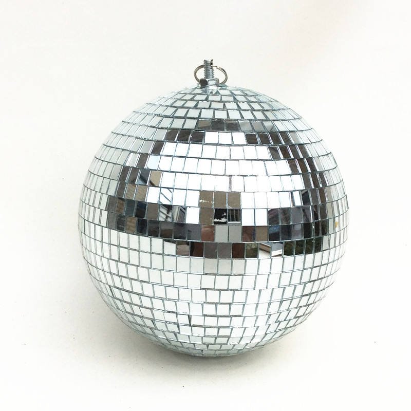 Silver Glass Ball Hanging Tree disco Mirror ball hanging home decoration Christmas Party Decor decoration Cake Ornament Ball