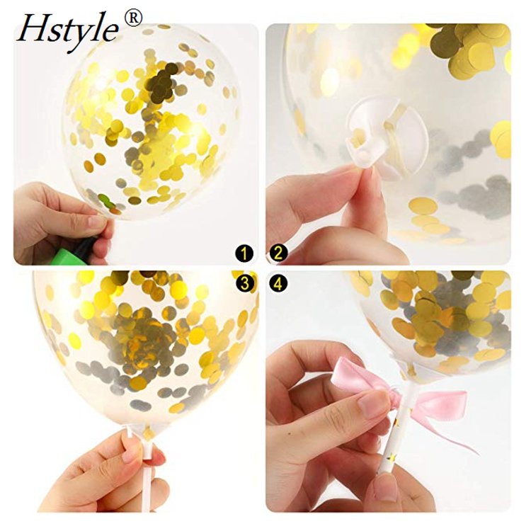 Gold Cake Topper Happy Birthday Cake Topper Confetti Balloon Fan Cupcake Toppers Birthday Cake Decoration Supplies SET590