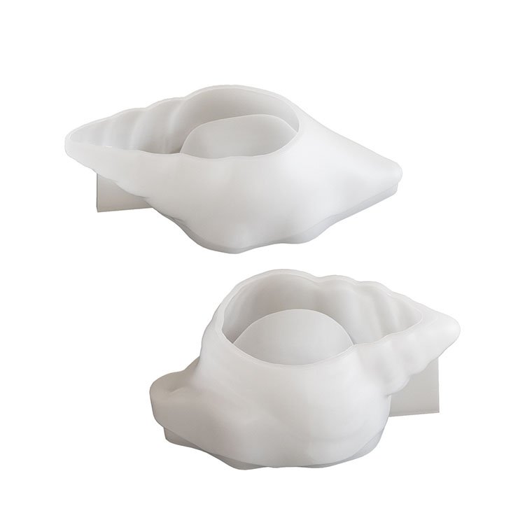 YS Conch Candle Cup Silicone Mold DIY Cement Gypsum Aromatherapy Resin Handmade Storage Jar Mold Succulent Flower Pot Home Decor