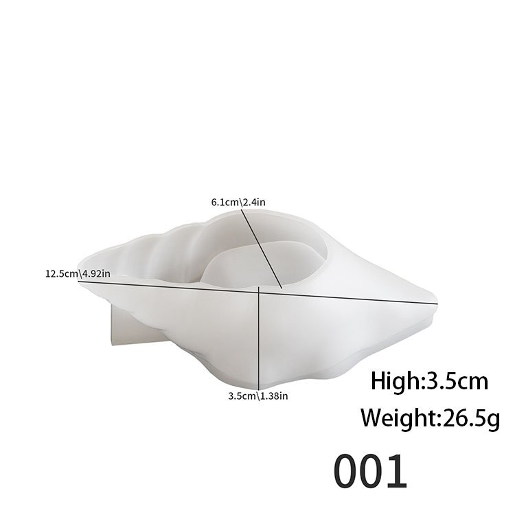 YS Conch Candle Cup Silicone Mold DIY Cement Gypsum Aromatherapy Resin Handmade Storage Jar Mold Succulent Flower Pot Home Decor