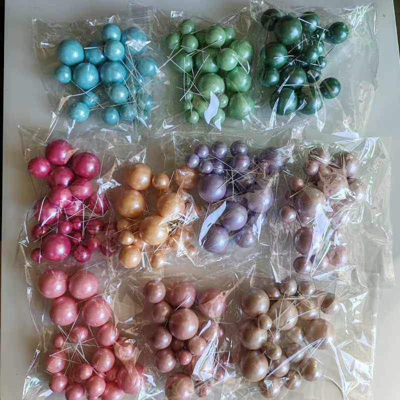 20pcs/Set Cake Decorating Foam Balls patisserie cake topper balls for Baking Birthday Parties Cake Topper Set