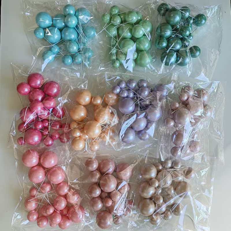 20pcs/Set Cake Decorating Foam Balls patisserie cake topper balls for Baking Birthday Parties Cake Topper Set