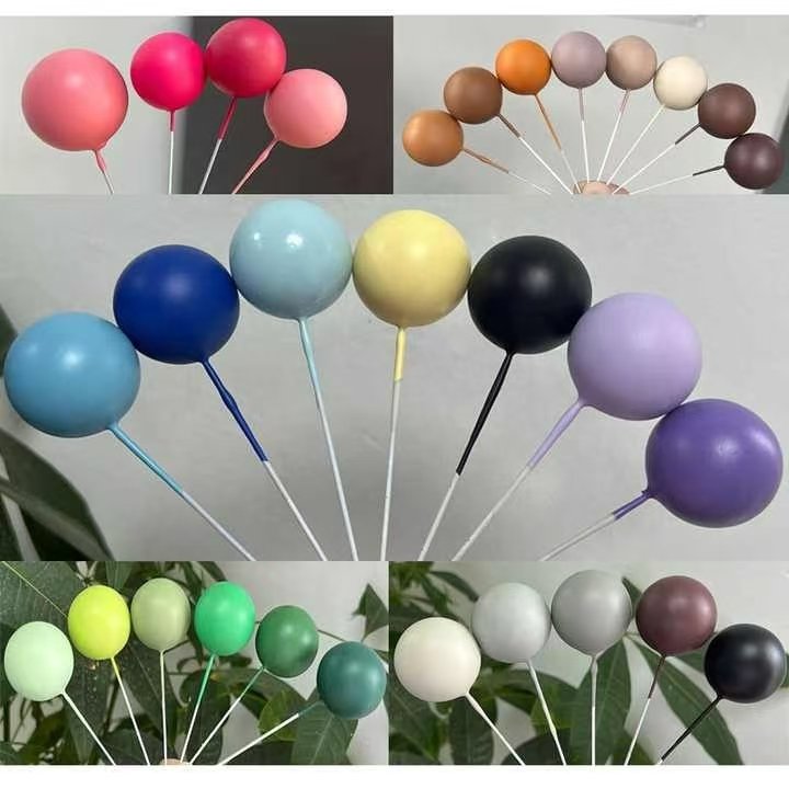 20pcs/Set Cake Decorating Foam Balls patisserie cake topper balls for Baking Birthday Parties Cake Topper Set