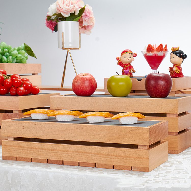 Tianxing Wedding Decoration Supplies Buffet Table Jewelry Dessert Display Stand Wooden Cake Stands Dessert Table Display Set