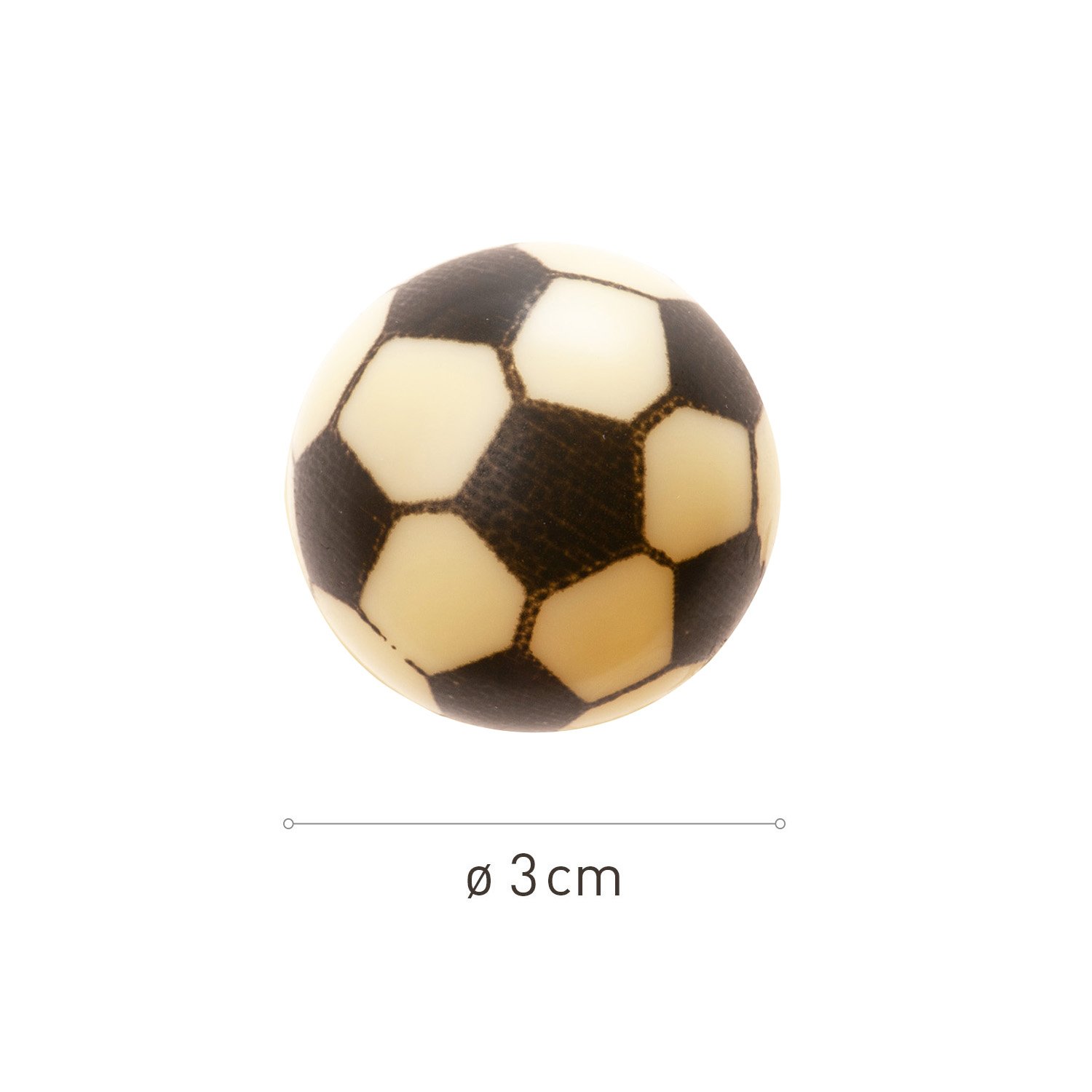 Dekora Brand Baking Cake Decorating Supplies Box Of 56 3D White Chocolate Football Balls Dia 30Mm For Cake Decorating