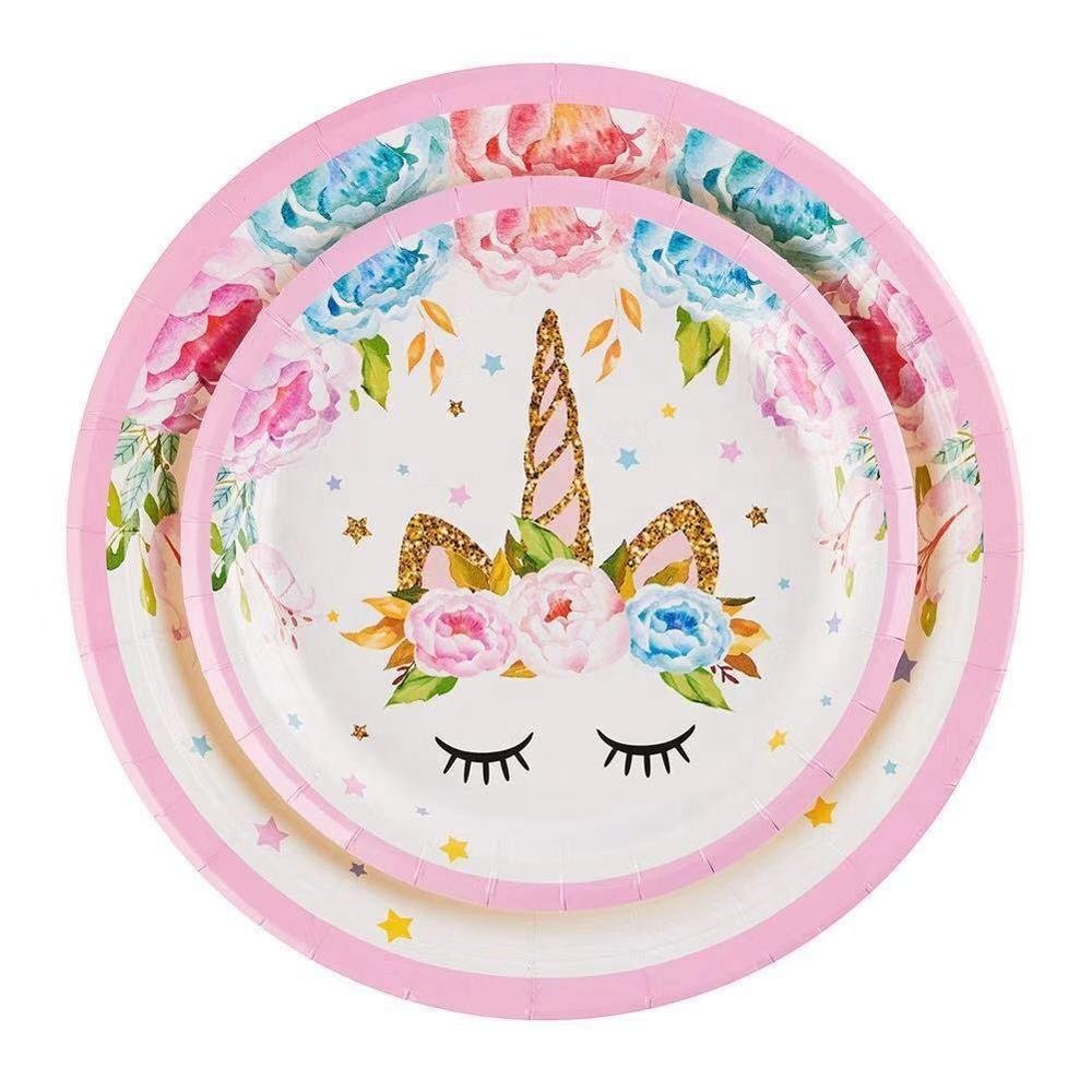 Unicorn Party Supplies Kit Serves 16 Unicorn Birthday Party Supplies Happy Birthday Banner Cake Topper Cake Cutter Candles