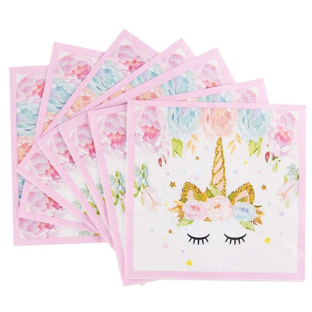 Unicorn Party Supplies Kit Serves 16 Unicorn Birthday Party Supplies Happy Birthday Banner Cake Topper Cake Cutter Candles