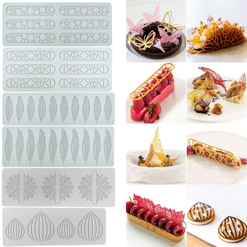 Early Riser 3D Silicone Lace Mat Cake Dessert French Meal Decoration Fondant mould Cake Decorating Supplies