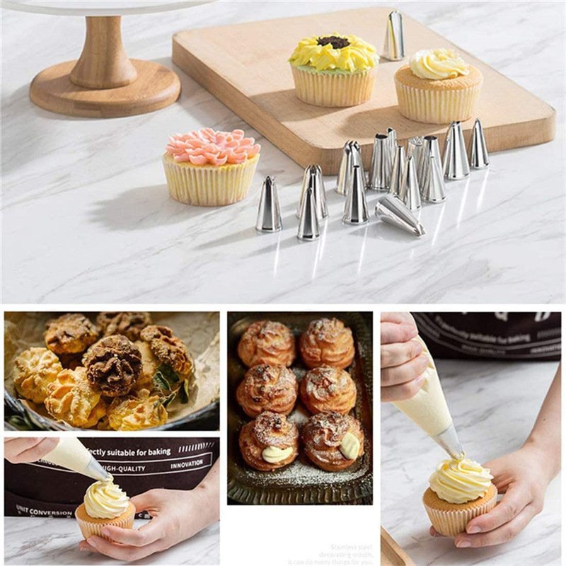 Ready stock 66Pcs Non Slip Cake Turntable Stand Spatula Pastry Baking Utensils Baking Tools Cake Decorating Supplies Kit