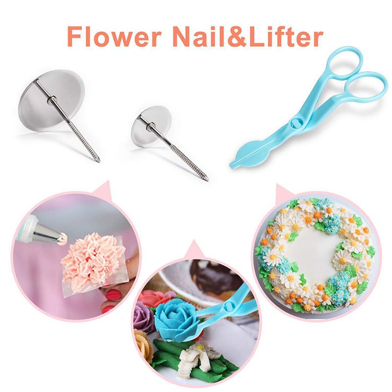 Ready stock 66Pcs Non Slip Cake Turntable Stand Spatula Pastry Baking Utensils Baking Tools Cake Decorating Supplies Kit