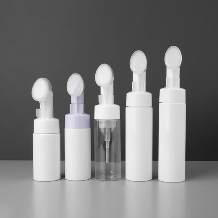 YS Soap Foaming Bottle Facial Cleanser Foam Maker Bottle with Silicone Clean Brush Portable Facewashing Mousse Foam Bottles